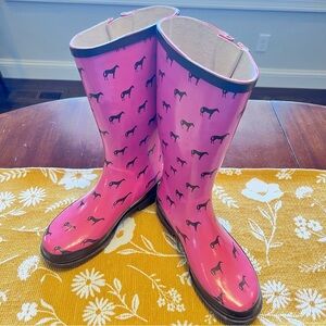 Western Chief Pink Horse Print Rain Boots